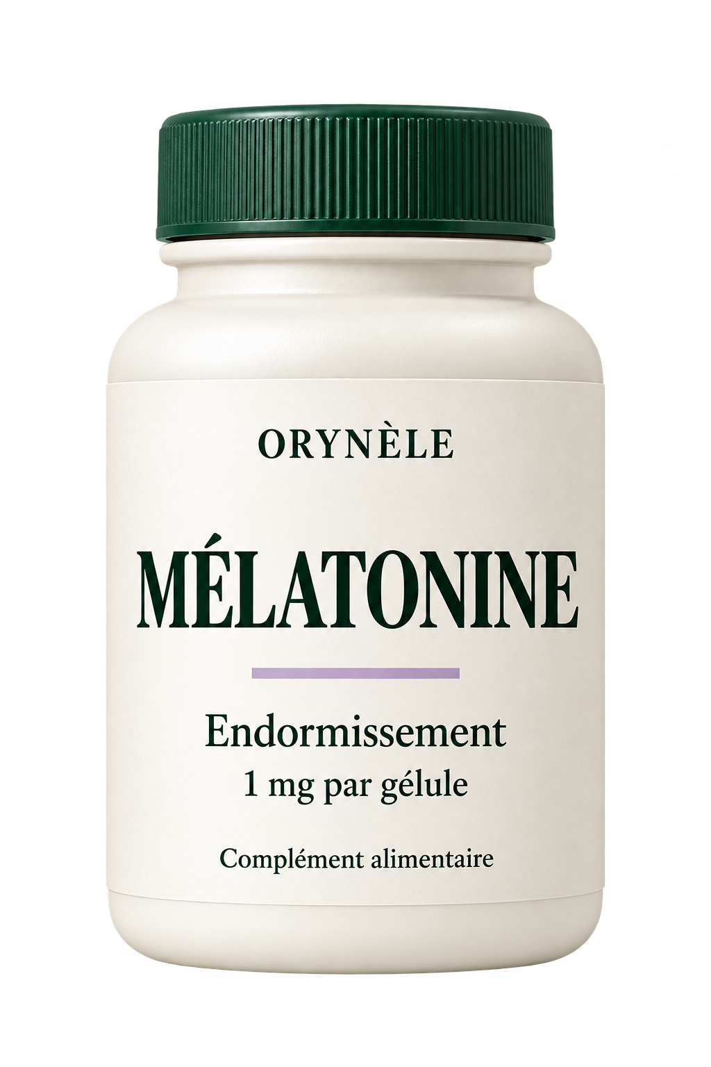 Concept de flacon ORYNÈLE Mélatonine